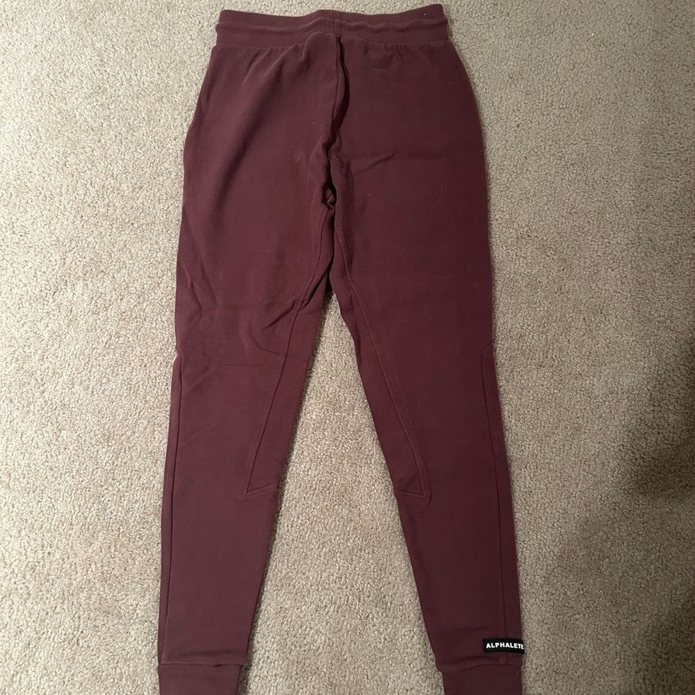 Alphalete Burgundy Jogger Pants - Picture 3 of 6